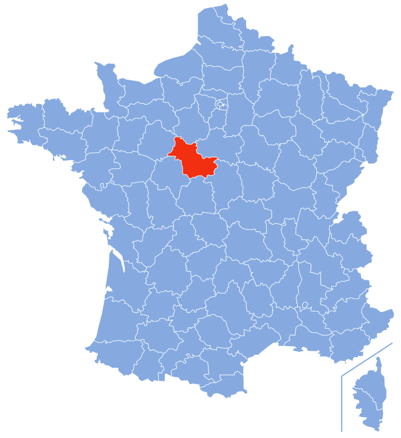 Расположение департамента Луар и Шер (Loir-et-Cher)
