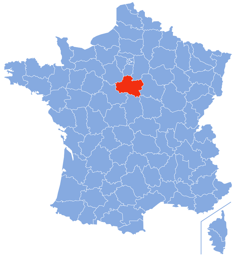 Расположение департамента Луаре (Loiret)