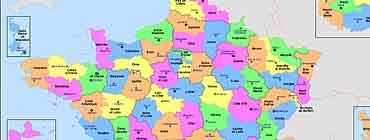Карта департаментов Франции