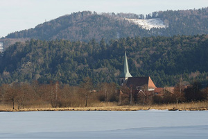Церковь Севен (Eglise de Sewen). Озеро Севен (Эльзас, Франция)