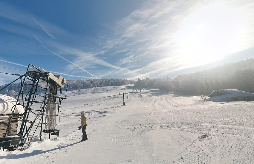 Горнолыжная трасса Ecole du Ski Français. Озеро Перш у Стернсе (Эльзас)