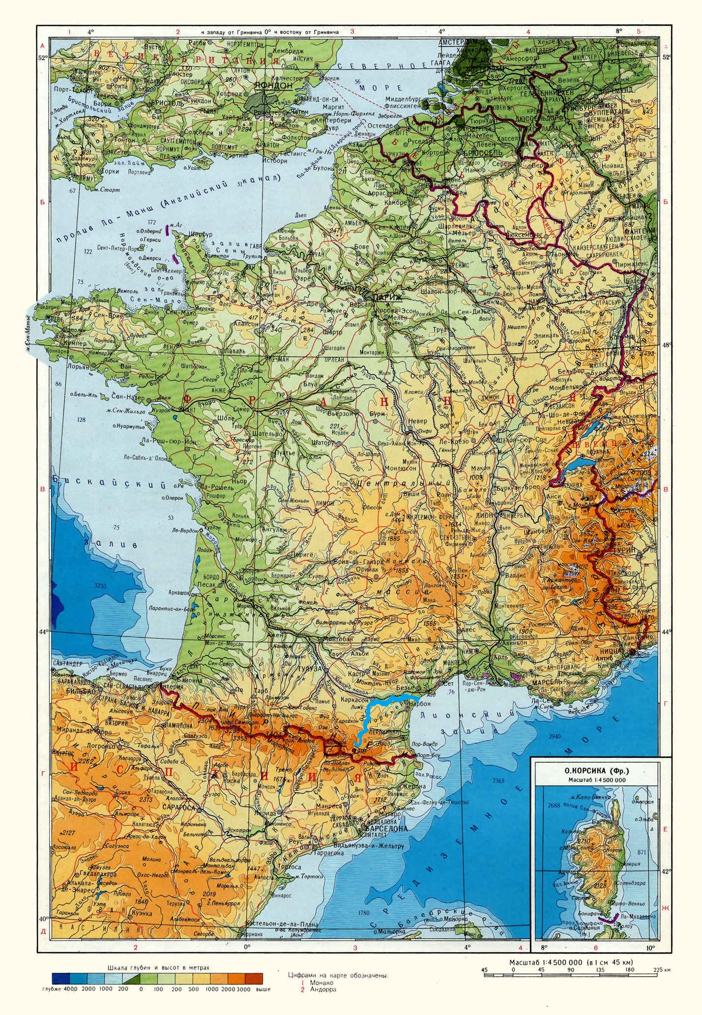 Река Од (Aude) на карте